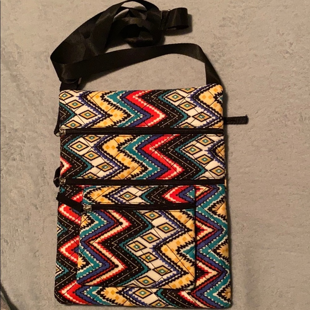 multi colored cross body bag